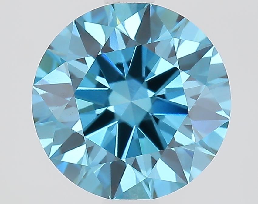 1.78 Ct. Fancy Vivid Blue Round Lab Grown Diamond