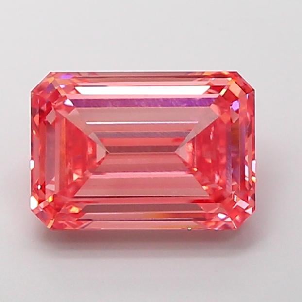 6.05 Ct. Fancy Vivid Pink Emerald Lab Grown Diamond
