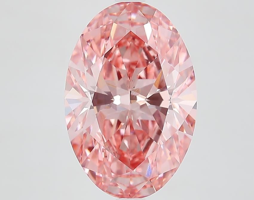 5.08 Ct. Fancy Vivid Pink Oval Lab Grown Diamond