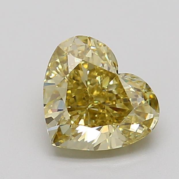 1.55 Ct. Fancy Intense Greyish Yellow Heart Lab Grown Diamond
