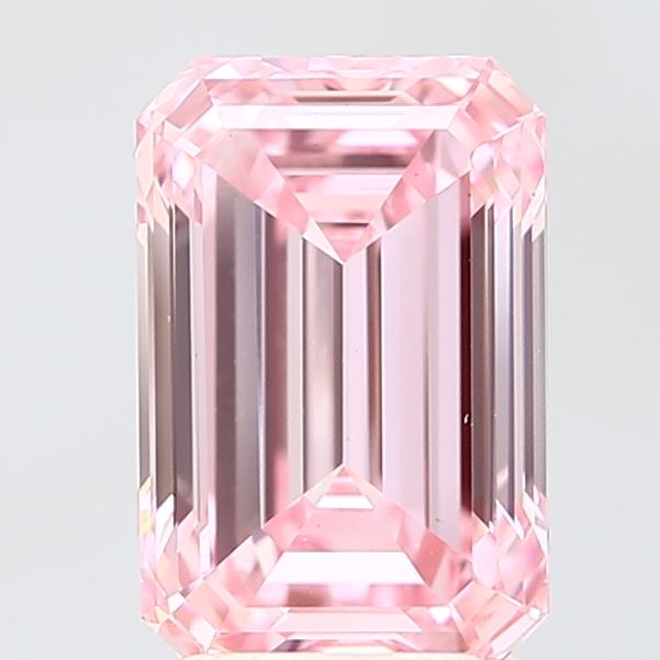 2.89 Ct. Fancy Vivid Pink Emerald Lab Grown Diamond
