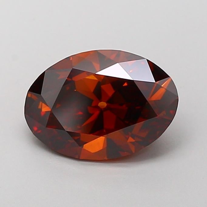 2.22 Ct. Fancy Brown Orange Oval Lab Grown Diamond