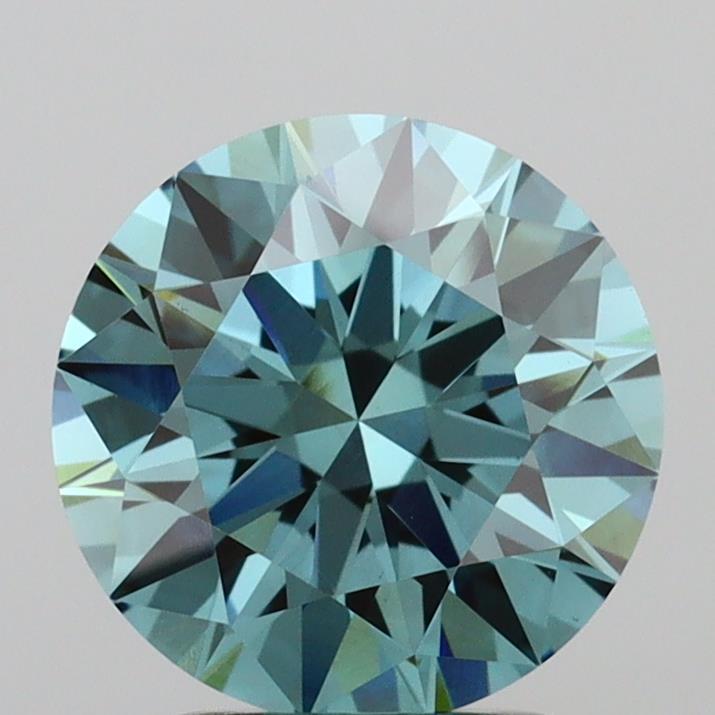 2.29 Ct. Fancy Vivid Blue Round Lab Grown Diamond