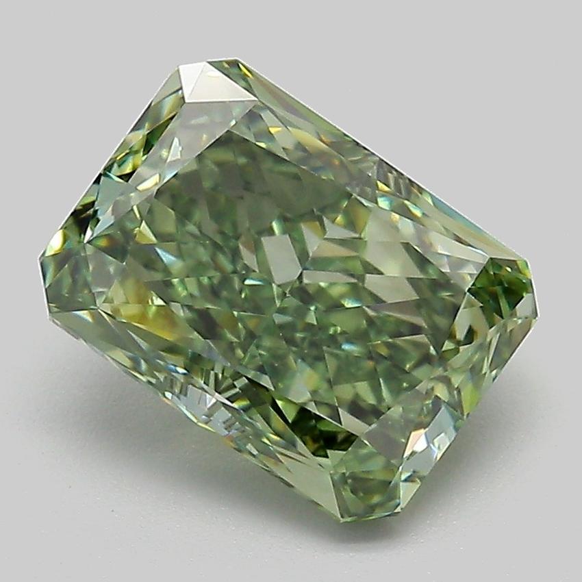 2.94 Ct. Fancy Vivid  Green Radiant Lab Grown Diamond