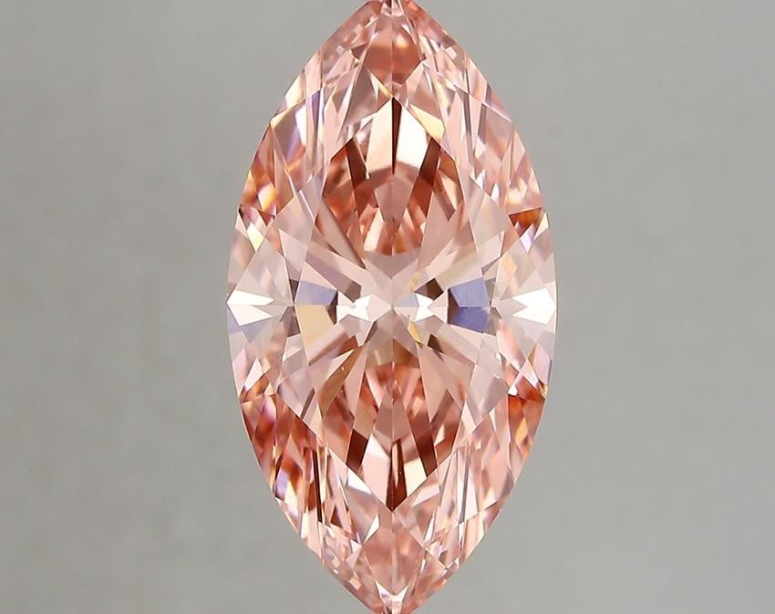 4.16 Ct. Fancy Vivid Pink Marquise Lab Grown Diamond