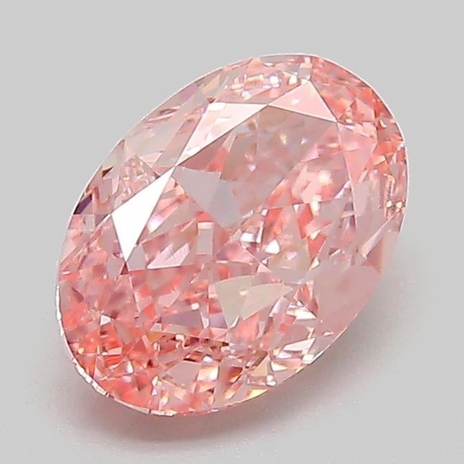 1.57 Ct. Fancy Vivid  Pink Oval Lab Grown Diamond