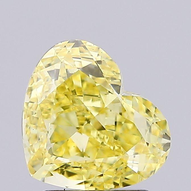 2.03 Ct. Fancy Intense Yellow Heart Lab Grown Diamond