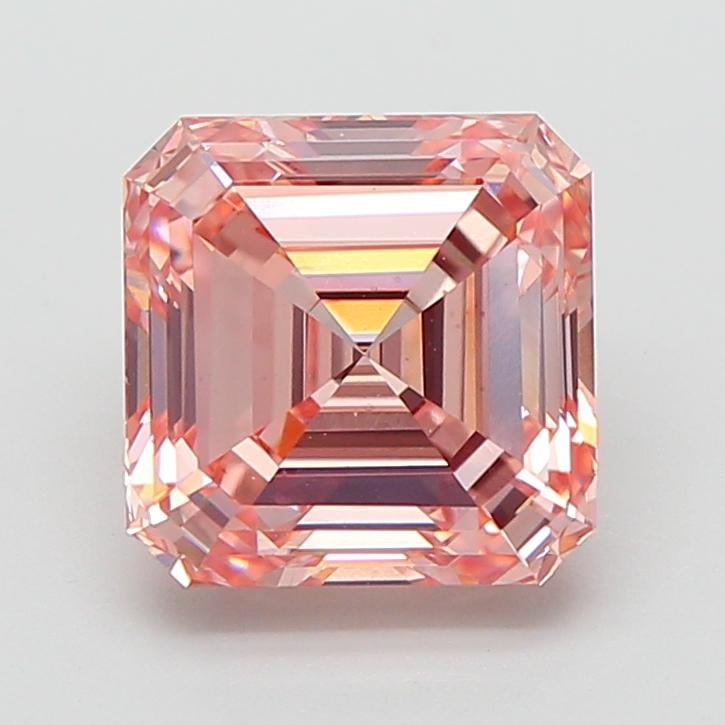 3.03 Ct. Fancy Intense Pink Asscher Lab Grown Diamond