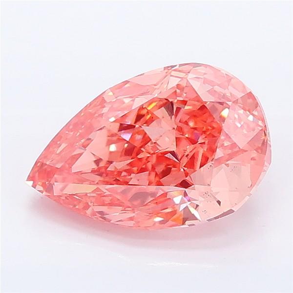 2.01 Ct. Fancy Vivid Orange Pear Lab Grown Diamond