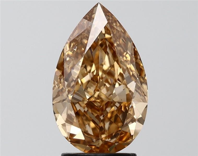 2.76 Ct. Fancy Light Brown Pear Lab Grown Diamond