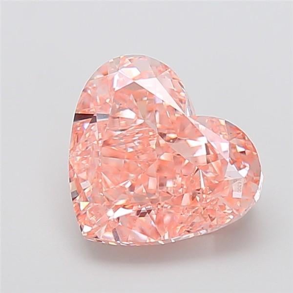 4.46 Ct. Fancy Intense Pink Heart Lab Grown Diamond