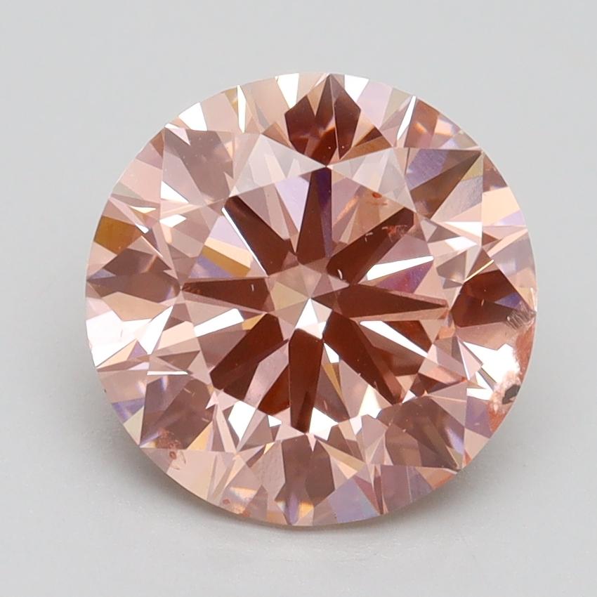 3.01 Ct. Fancy Intense Pink Round Lab Grown Diamond