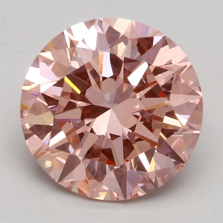 3.00 Ct. Fancy Intense Pink Round Lab Grown Diamond