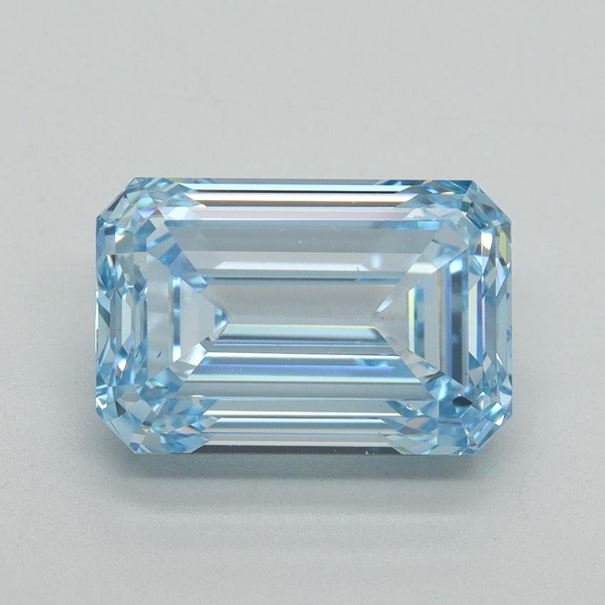4.52 Ct. Fancy Intense Blue Emerald Lab Grown Diamond