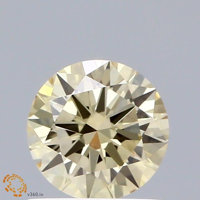 0.60 Ct. Fancy Light Yellow Round Lab Grown Diamond