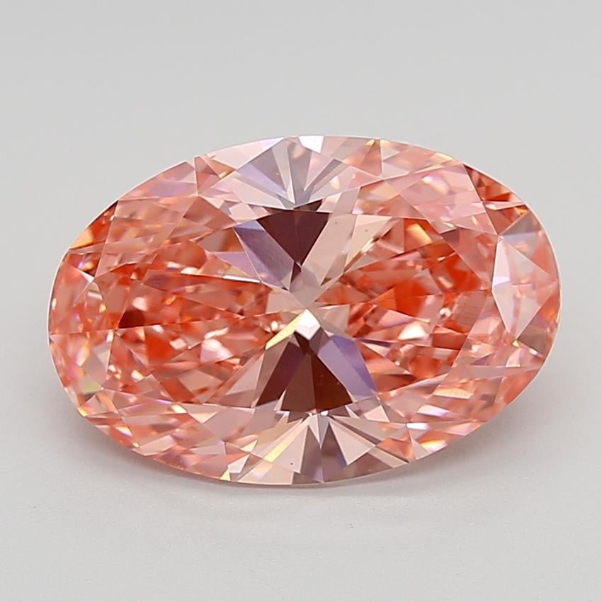 5.40 Ct. Fancy Vivid  Pink Oval Lab Grown Diamond