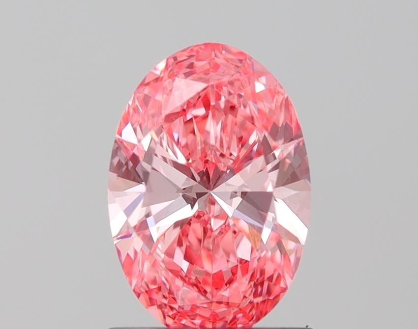 1.03 Ct. Fancy Vivid Pink Oval Lab Grown Diamond