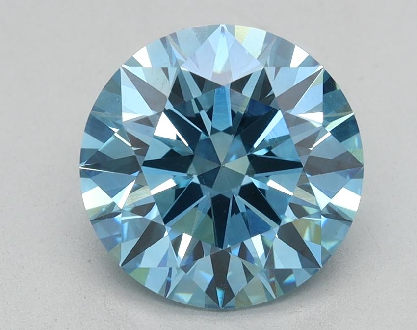 2.05 Ct. Fancy Vivid Blue Round Lab Grown Diamond