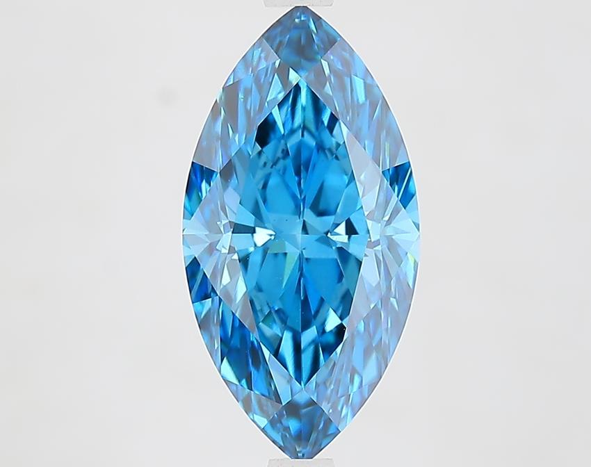 3.01 Ct. Fancy Vivid Blue Marquise Lab Grown Diamond