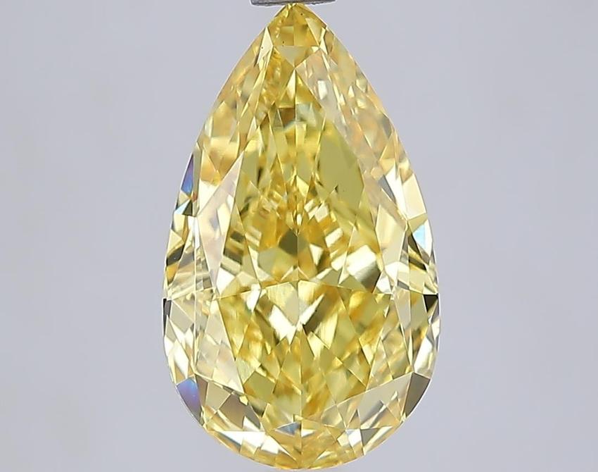 3.05 Ct. Fancy Vivid Yellow Yellow Pear Lab Grown Diamond