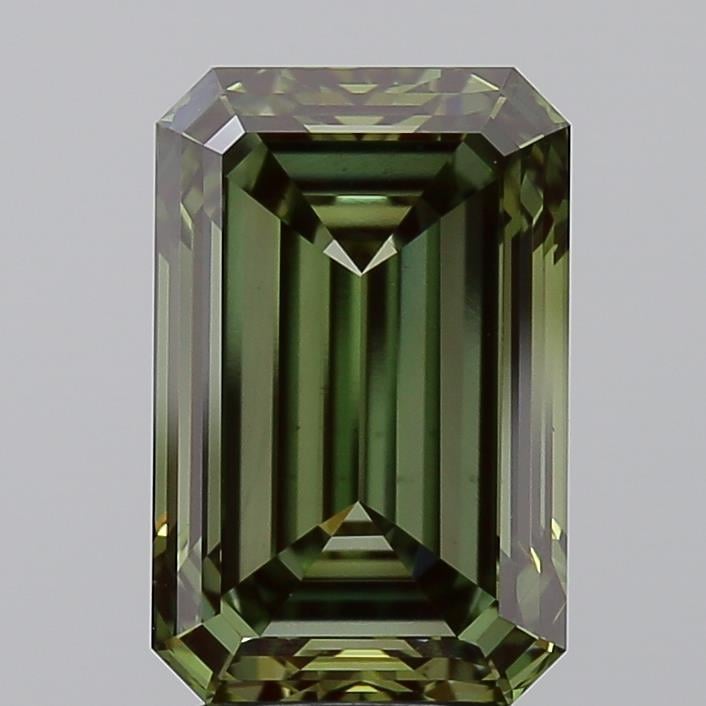 4.05 Ct. Fancy Vivid Green Emerald Lab Grown Diamond