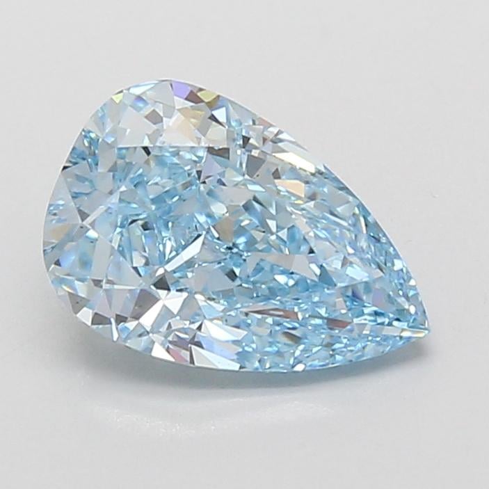 2.04 Ct. Fancy Vivid Blue Pear Lab Grown Diamond