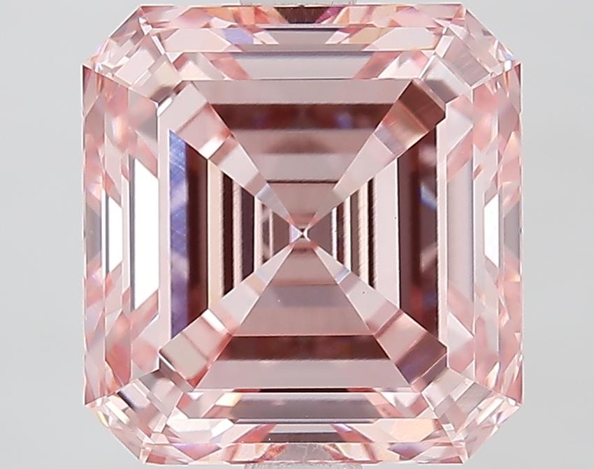 3.47 Ct. Fancy Intense Pink Asscher Lab Grown Diamond