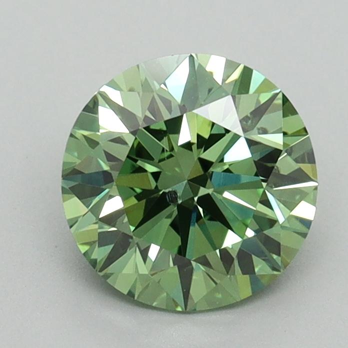 1.26 Ct. Fancy Vivid Green Round Lab Grown Diamond
