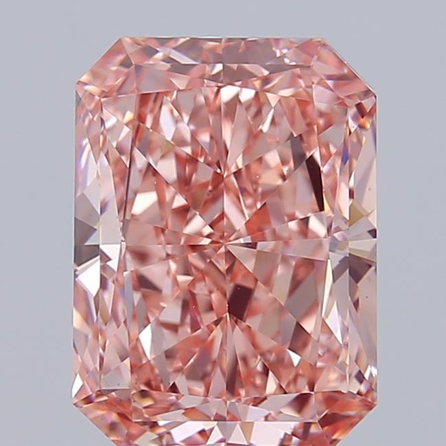 7.00 Ct. Fancy Vivid Pink Radiant Lab Grown Diamond