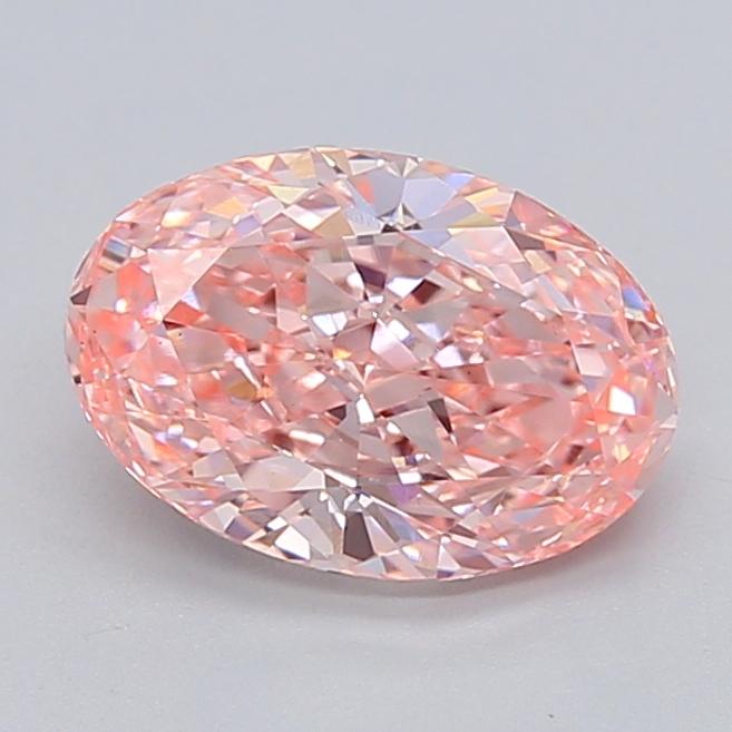 2.26 Ct. Fancy Vivid  Pink Oval Lab Grown Diamond