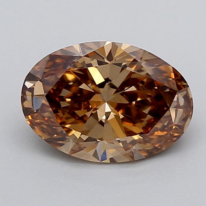 2.05 Ct. Fancy Light  Brown Oval Lab Grown Diamond