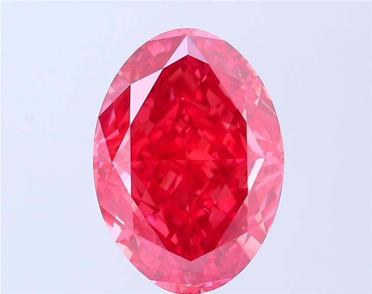 9.02 Ct. Fancy Vivid Pink Oval Lab Grown Diamond