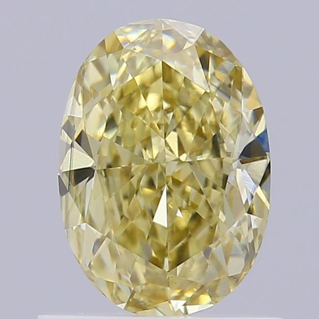 1.07 Ct. Fancy Light Yellow Oval Lab Grown Diamond