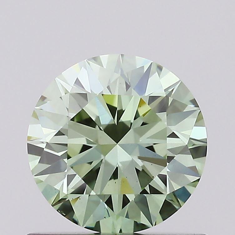 0.74 Ct. Fancy Vivid Green Round Lab Grown Diamond