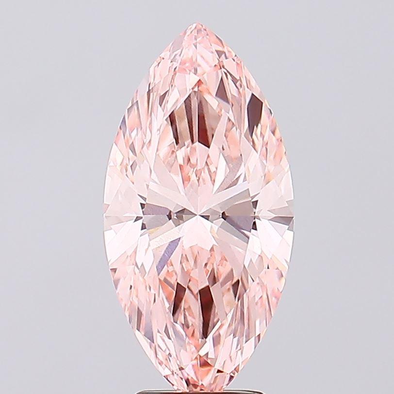 4.61 Ct. Fancy Vivid Pink Marquise Lab Grown Diamond