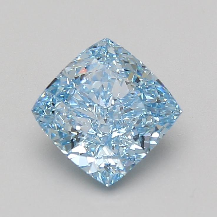 2.07 Ct. Fancy Vivid Blue Cushion Lab Grown Diamond