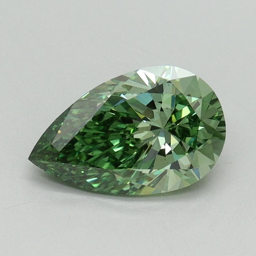 1.02 Ct. Fancy Vivid Green Pear Lab Grown Diamond