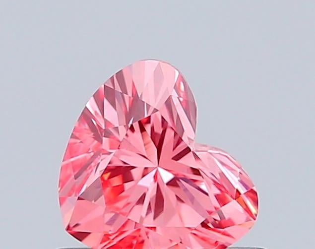 0.55 Ct. Fancy Vivid Pink Heart Lab Grown Diamond