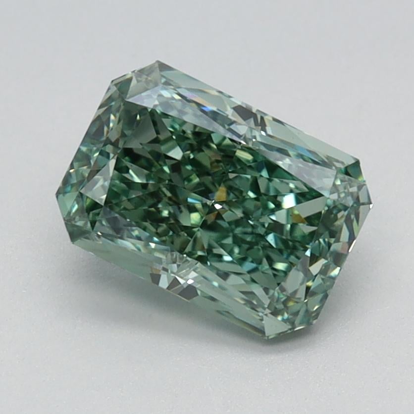 1.30 Ct. Fancy Vivid Green Radiant Lab Grown Diamond