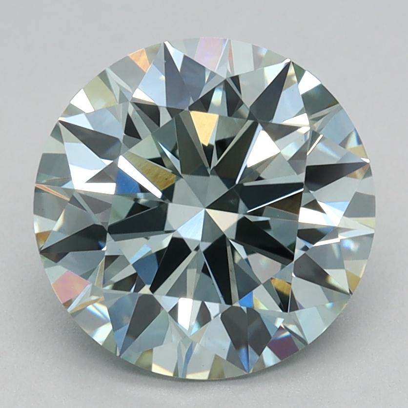 2.09 Ct. Fancy Intense Bluish Green Round Lab Grown Diamond