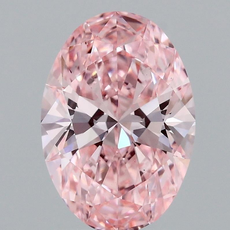 2.09 Ct. Fancy Vivid Pink Oval Lab Grown Diamond