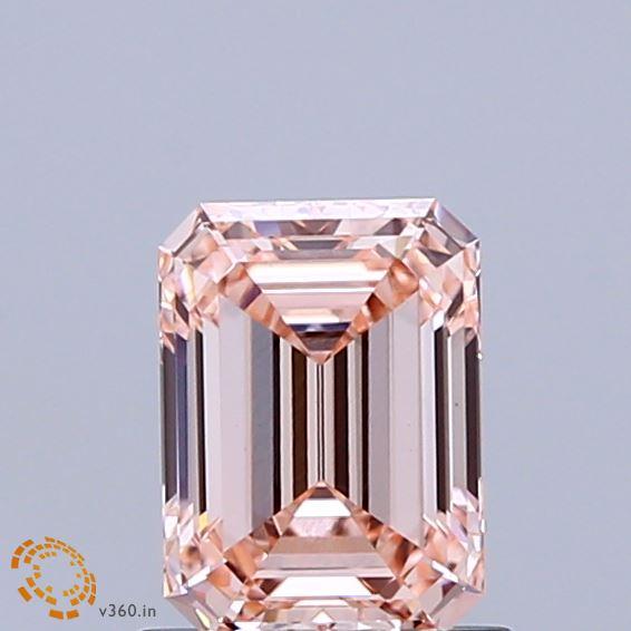 0.89 Ct. Fancy Intense Pink Emerald Lab Grown Diamond