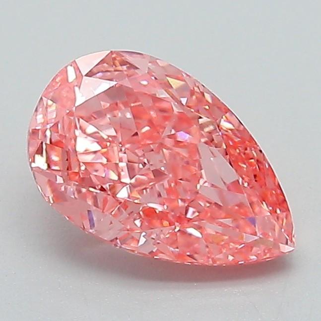 1.18 Ct. Fancy Vivid Pink Pear Lab Grown Diamond
