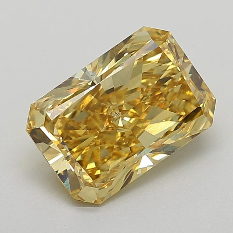 4.00 Ct. Fancy Vivid  Yellow Radiant Lab Grown Diamond
