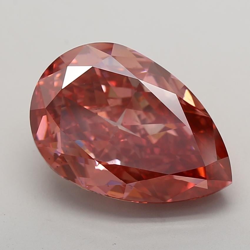 10.03 Ct. Fancy Vivid  Pink Pear Lab Grown Diamond