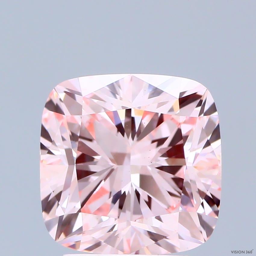 3.02 Ct. Fancy Intense Pink Cushion Lab Grown Diamond