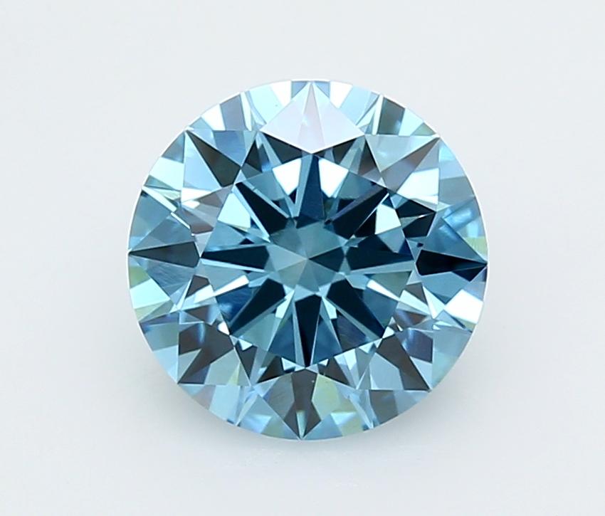 3.02 Ct. Fancy Vivid  Blue Round Lab Grown Diamond