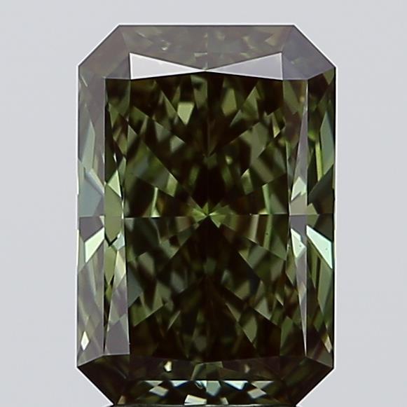 3.08 Ct. Fancy Vivid Green Radiant Lab Grown Diamond