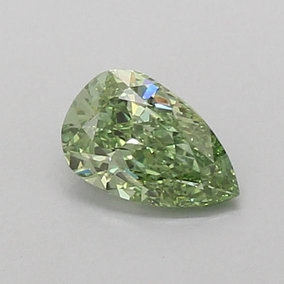 0.51 Ct. Fancy Vivid Green Pear Lab Grown Diamond