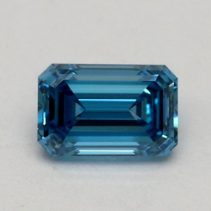 0.50 Ct. Fancy Vivid Blue Emerald Lab Grown Diamond